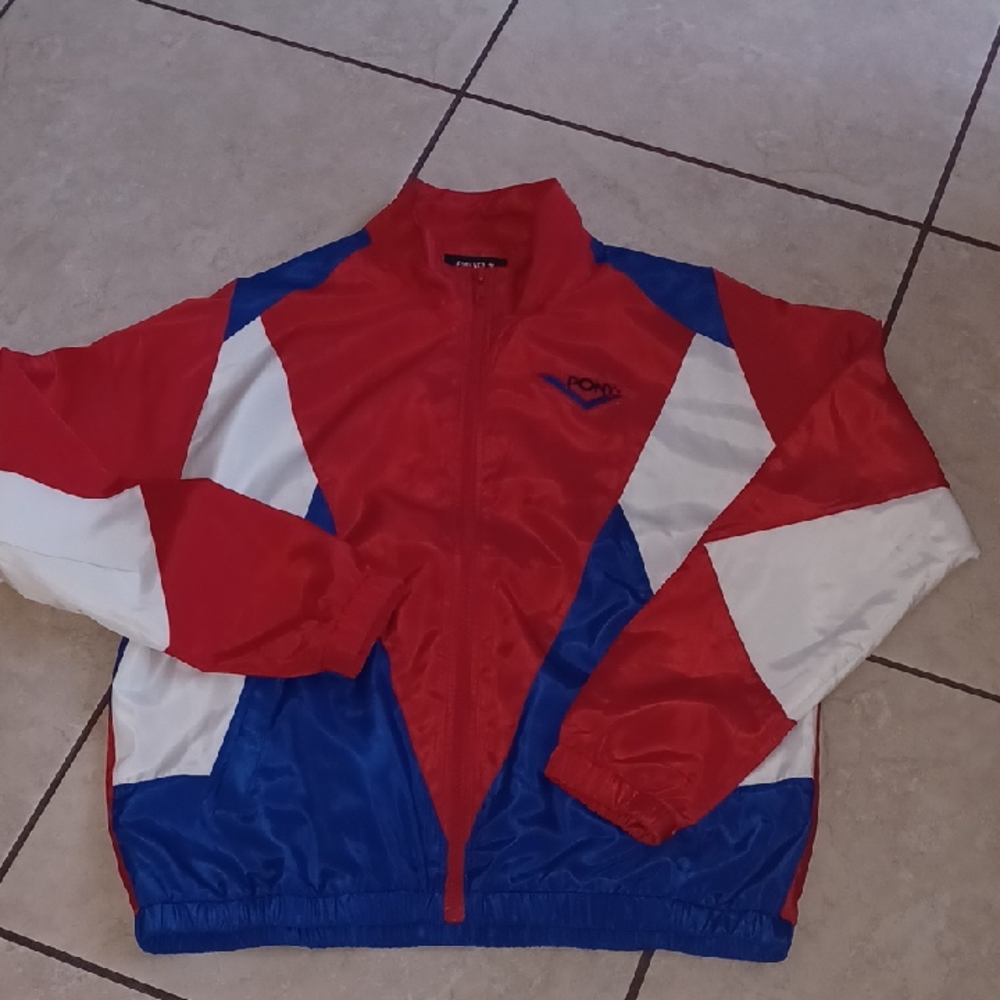 PONY FOREVER21 Red and Blue Windbreaker Jacket